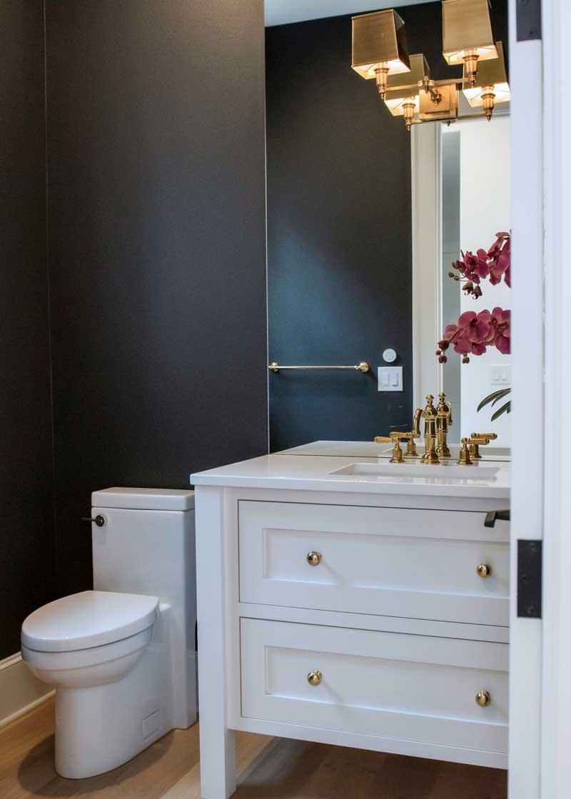stunning water closet designed and built by Landry & Co